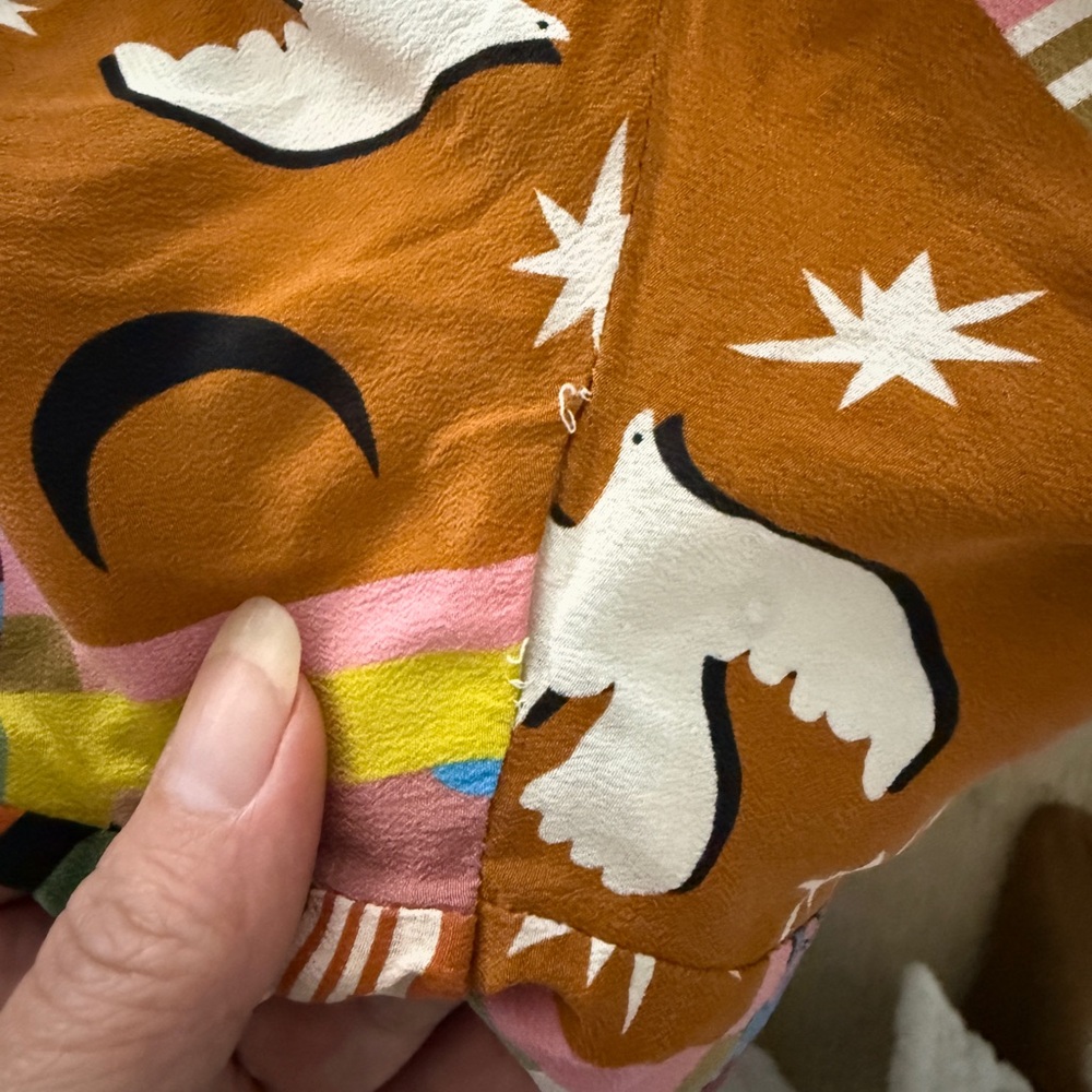 Sezane Multicolor Patchwork Button Down Shirt - image 7